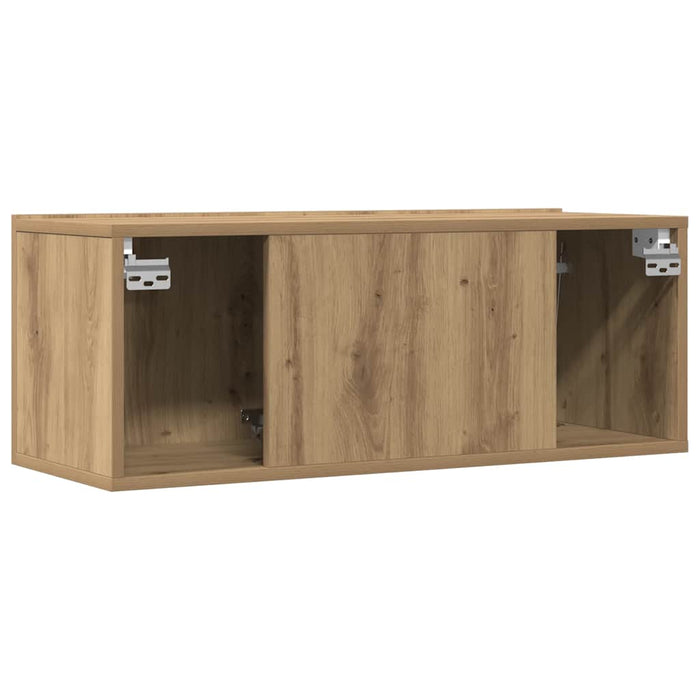 Comodă TV de perete, 2 buc. stejar artizanal, 80x30x30 cm - WALTI WALTI