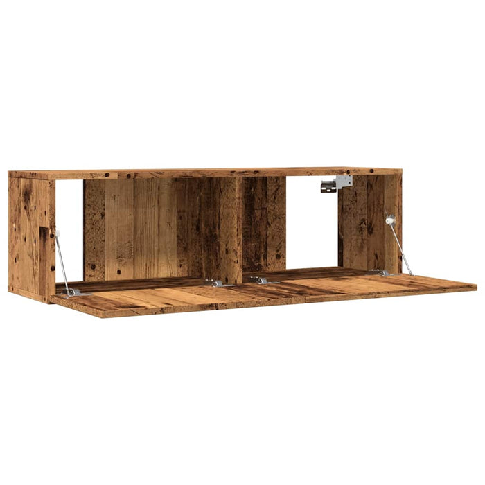 Comodă TV de perete, 2 buc. lemn vechi, 100x30x30 cm - WALTI WALTI