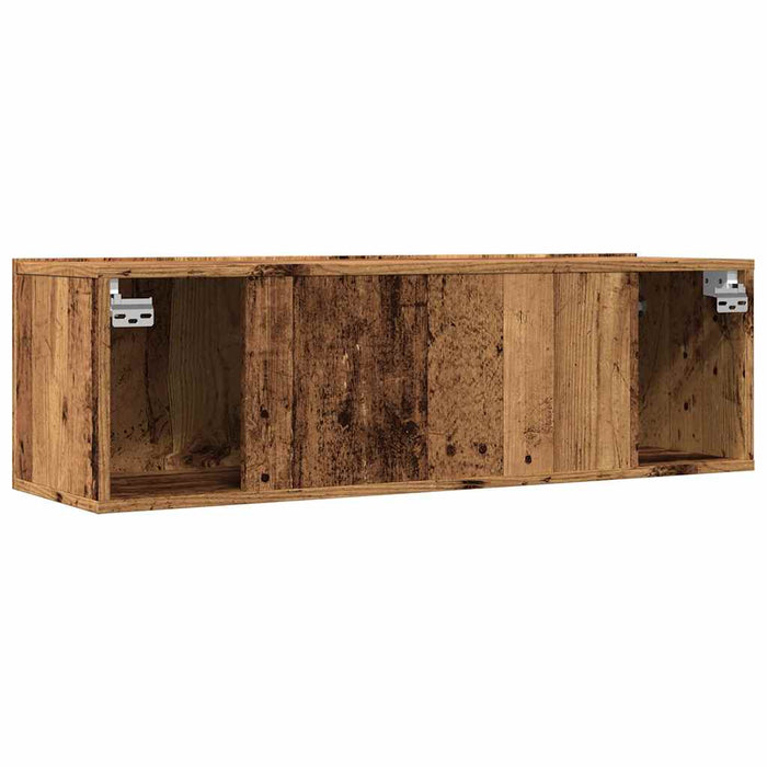 Comodă TV de perete, 2 buc. lemn vechi, 100x30x30 cm - WALTI WALTI