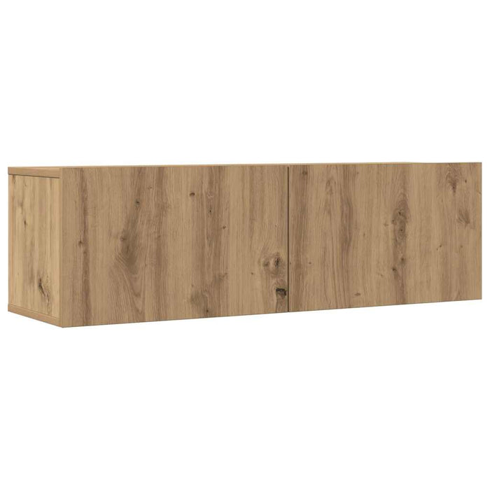 Comodă TV de perete, 2 buc. stejar artizanal, 100x30x30 cm - WALTI WALTI