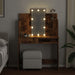 Masă de toaletă cu LED-uri, lemn vechi, 96x40x142 cm - WALTI WALTI