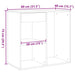 Dulap de cosmetice Artisan Stejar 80x40x75 cm Lemn prelucrat - WALTI WALTI