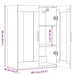 Dulap de perete suspendat, lemn vechi, 69,5x34x90 cm - WALTI WALTI
