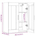 Dulap de perete suspendat, stejar artizanal, 69,5x34x90 cm - WALTI WALTI