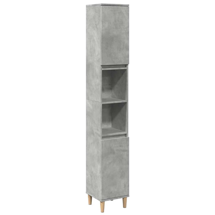 Dulap de baie, gri beton, 30x30x190 cm, lemn prelucrat - WALTI WALTI