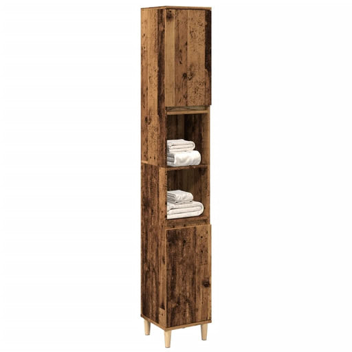 Dulap de baie, lemn vechi, 30x30x190 cm, lemn prelucrat - WALTI WALTI