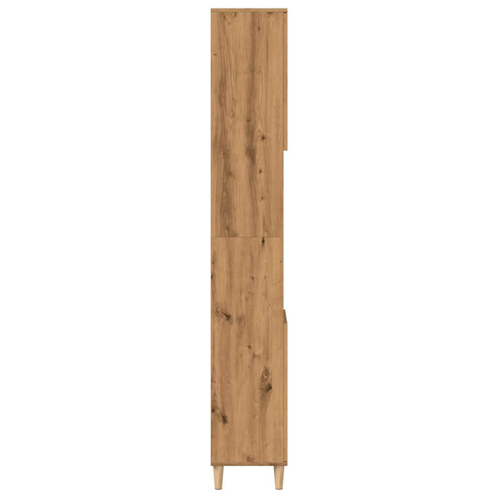 Dulap de baie, stejar artizanal, 30x30x190 cm, lemn prelucrat - WALTI WALTI