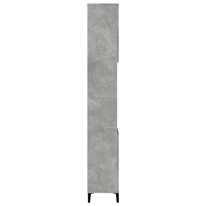 Dulap de baie, gri beton, 30x30x190 cm, lemn prelucrat - WALTI WALTI