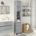 Dulap de baie, gri beton, 30x30x190 cm, lemn prelucrat - WALTI WALTI
