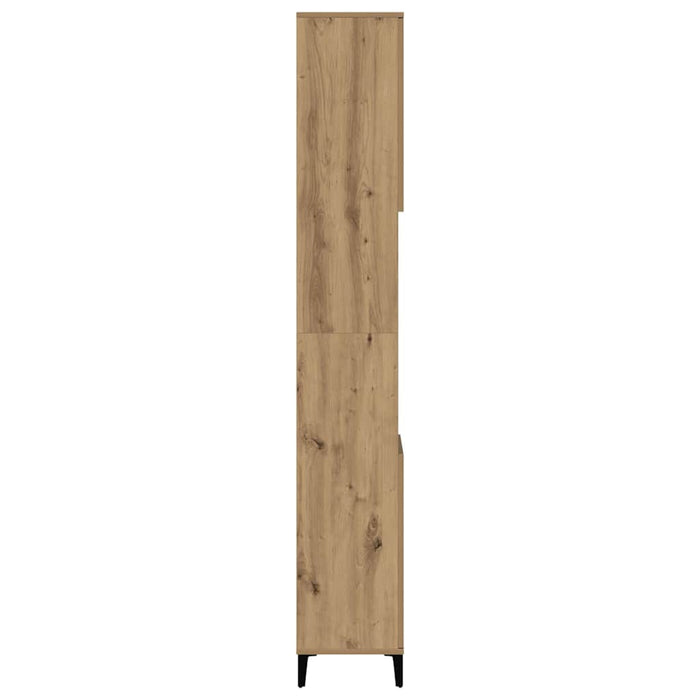 Dulap de baie, stejar artizanal, 30x30x190 cm, lemn prelucrat - WALTI WALTI