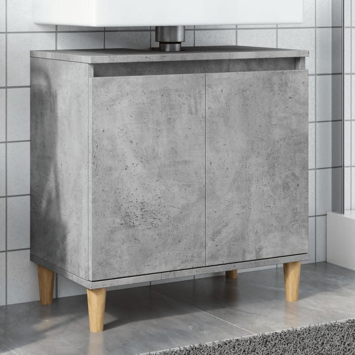 Dulap de chiuvetă, gri beton, 58x33x60 cm, lemn prelucrat - WALTI WALTI