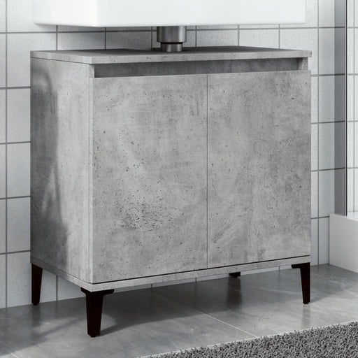Dulap de chiuvetă, gri beton, 58x33x60 cm, lemn prelucrat - WALTI WALTI