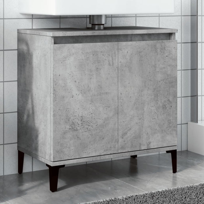 Dulap de chiuvetă, gri beton, 58x33x60 cm, lemn prelucrat - WALTI WALTI