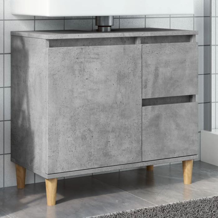 Dulap de chiuvetă, gri beton, 65x33x60 cm, lemn prelucrat - WALTI WALTI