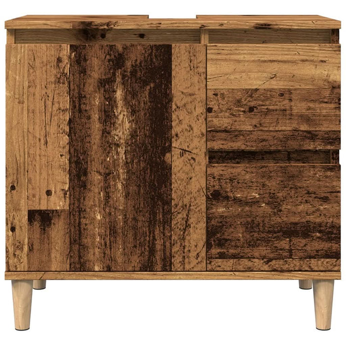Dulap de chiuvetă, lemn vechi, 65x33x60 cm, lemn prelucrat - WALTI WALTI