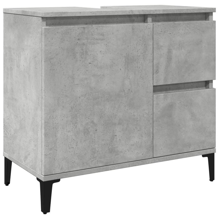 Dulap de chiuvetă, gri beton, 65x33x60 cm, lemn prelucrat - WALTI WALTI