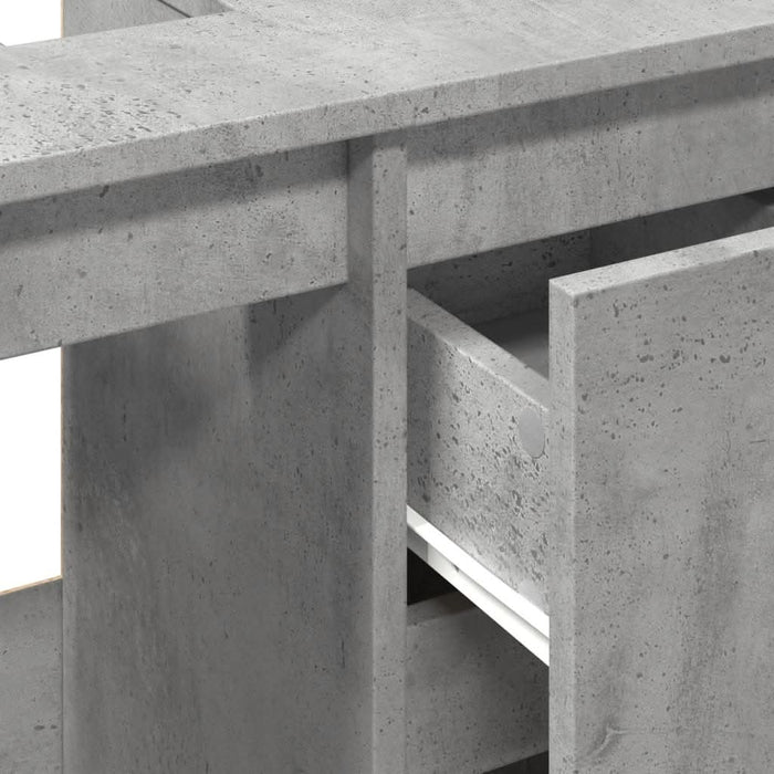 Dulap de chiuvetă, gri beton, 65x33x60 cm, lemn prelucrat - WALTI WALTI