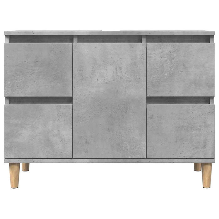 Dulap de chiuvetă, gri beton, 80x33x60 cm, lemn prelucrat - WALTI WALTI