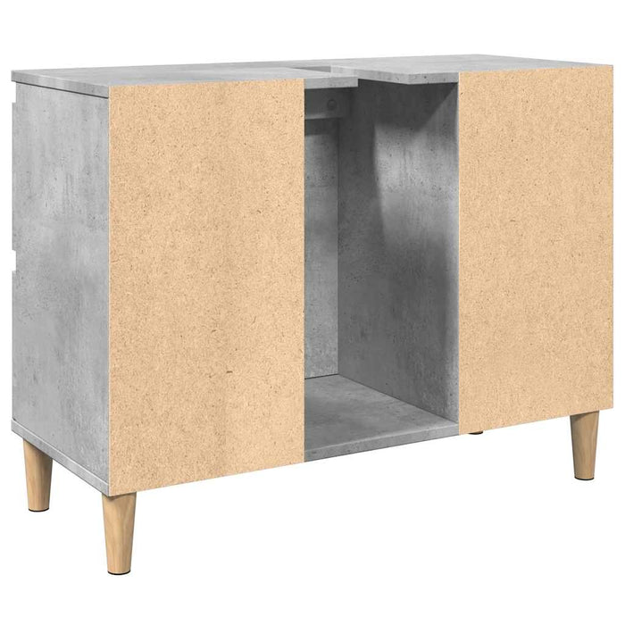 Dulap de chiuvetă, gri beton, 80x33x60 cm, lemn prelucrat - WALTI WALTI