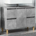 Dulap de chiuvetă, gri beton, 80x33x60 cm, lemn prelucrat - WALTI WALTI