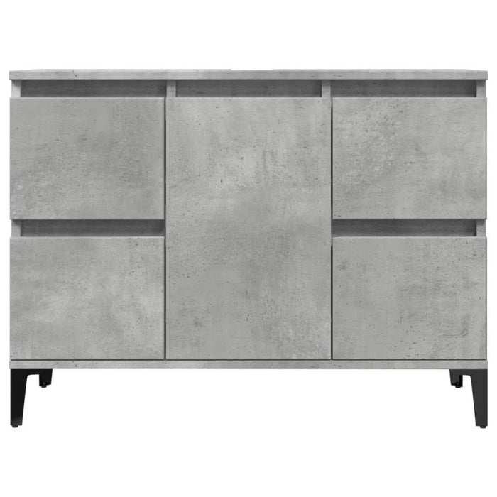 Dulap de chiuvetă, gri beton, 80x33x60 cm, lemn prelucrat - WALTI WALTI