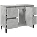 Dulap de chiuvetă, gri beton, 80x33x60 cm, lemn prelucrat - WALTI WALTI