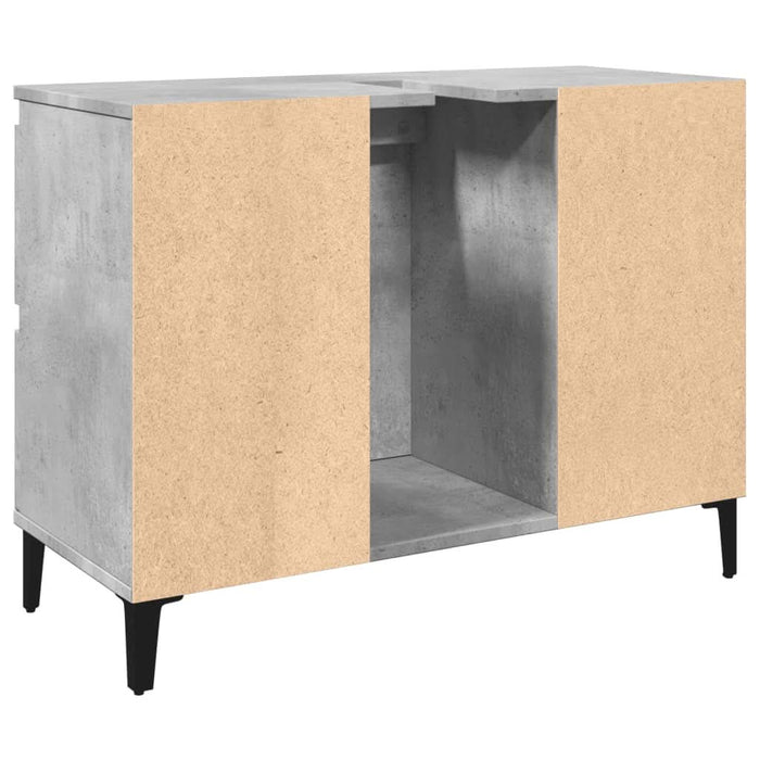 Dulap de chiuvetă, gri beton, 80x33x60 cm, lemn prelucrat - WALTI WALTI