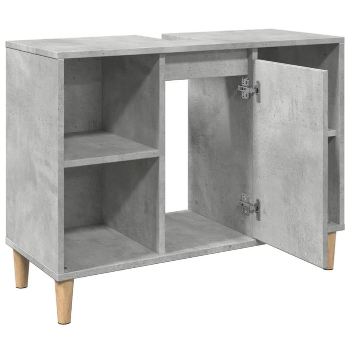 Dulap pentru baie, gri beton, 80x33x60 cm, lemn compozit - WALTI WALTI