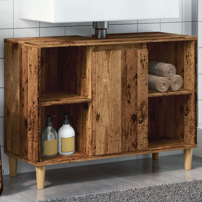 Dulap pentru baie, lemn vechi, 80x33x60 cm, lemn prelucrat - WALTI WALTI