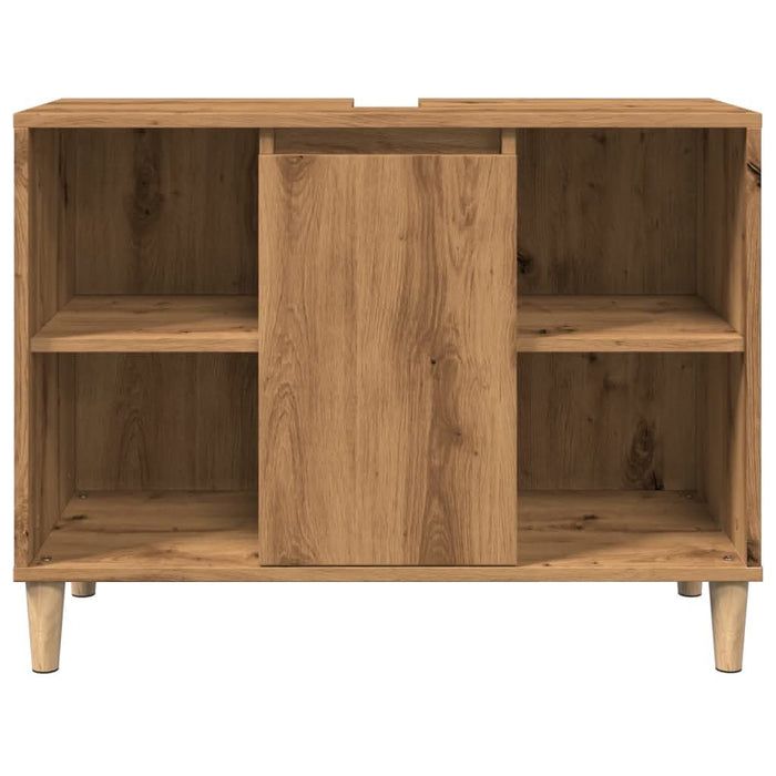Dulap pentru baie stejar artizanal, 80x33x60 cm, lemn prelucrat - WALTI WALTI