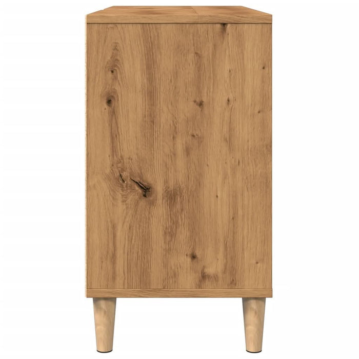 Dulap pentru baie stejar artizanal, 80x33x60 cm, lemn prelucrat - WALTI WALTI