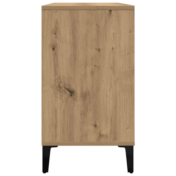 Dulap de chiuvetă stejar artizanal, 80x33x60 cm, lemn prelucrat - WALTI WALTI
