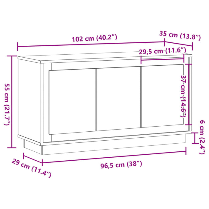 Dulap, lemn vechi, 102x35x55 cm, lemn prelucrat - WALTI WALTI
