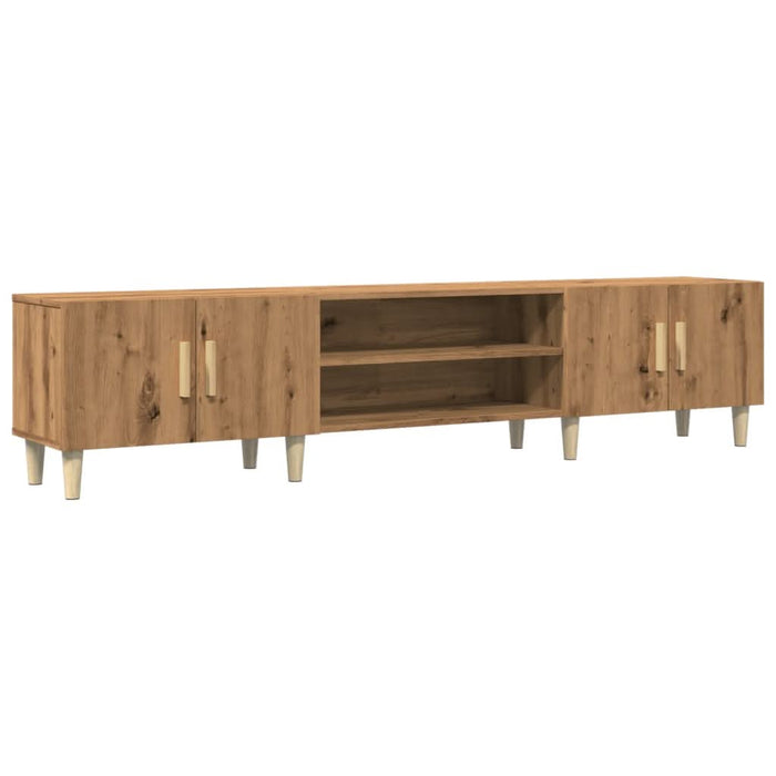 Dulap TV, stejar artizanal, 180x31,5x40 cm, lemn prelucrat - WALTI WALTI