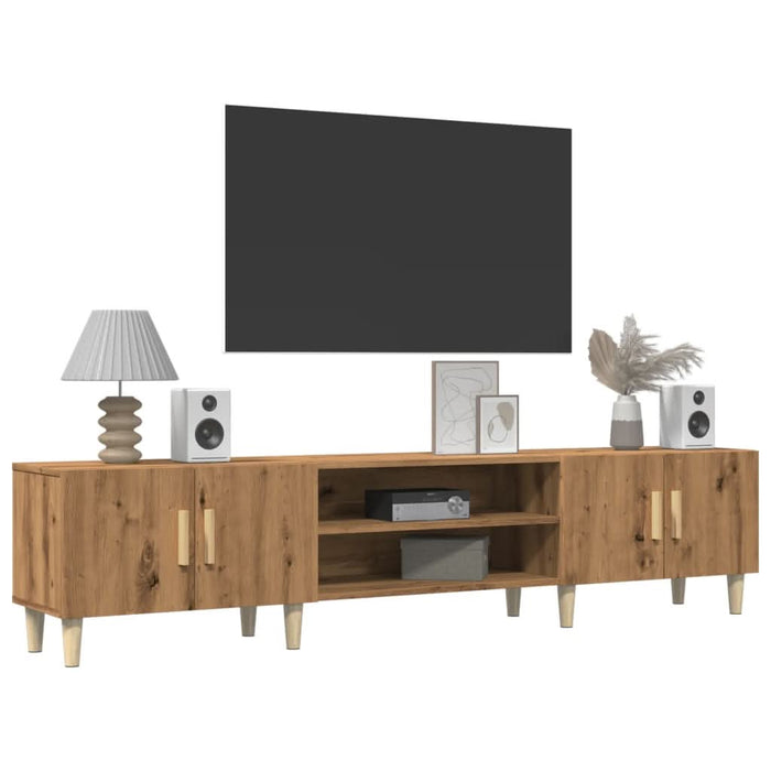 Dulap TV, stejar artizanal, 180x31,5x40 cm, lemn prelucrat - WALTI WALTI