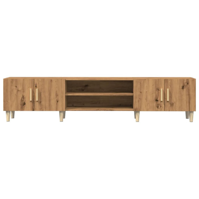 Dulap TV, stejar artizanal, 180x31,5x40 cm, lemn prelucrat - WALTI WALTI