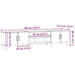 Dulap TV, stejar artizanal, 180x31,5x40 cm, lemn prelucrat - WALTI WALTI