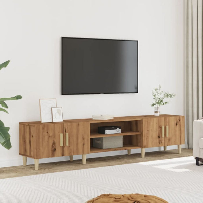 Dulap TV, stejar artizanal, 180x31,5x40 cm, lemn prelucrat - WALTI WALTI