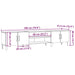 Dulap TV, stejar artizanal, 180x31,5x40 cm, lemn prelucrat - WALTI WALTI