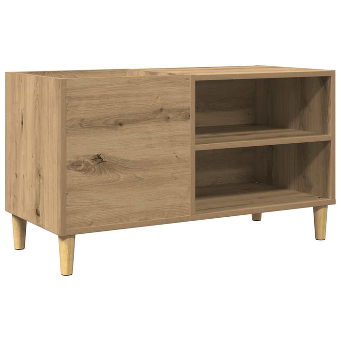 Dulap discuri stejar artizanal, 84,5x38x48 cm, lemn prelucrat WALTI