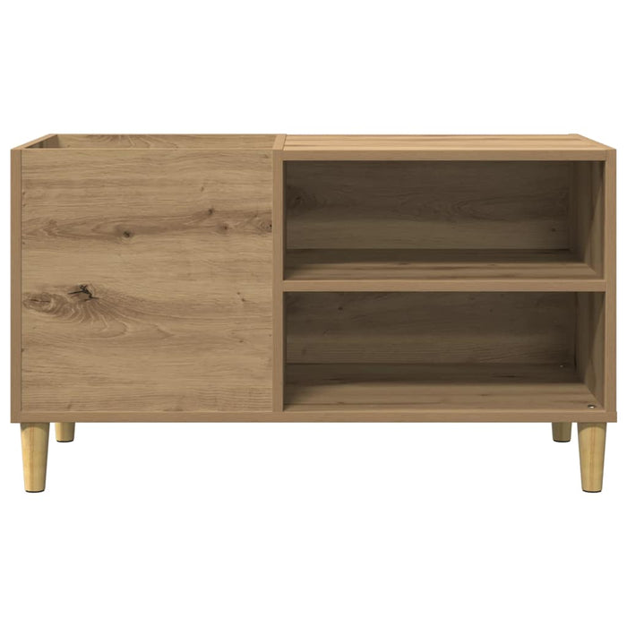 Dulap discuri stejar artizanal, 84,5x38x48 cm, lemn prelucrat WALTI