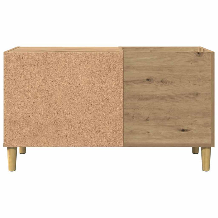 Dulap discuri stejar artizanal, 84,5x38x48 cm, lemn prelucrat WALTI