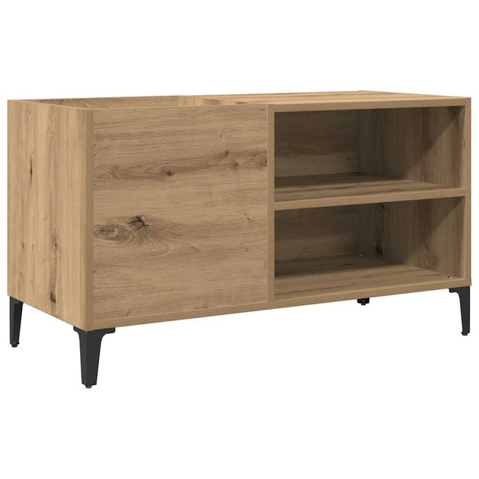 Dulap discuri stejar artizanal, 84,5x38x48 cm, lemn prelucrat - WALTI WALTI