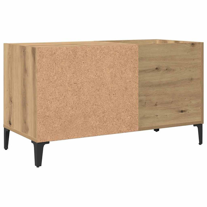 Dulap discuri stejar artizanal, 84,5x38x48 cm, lemn prelucrat - WALTI WALTI