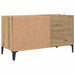 Dulap discuri stejar artizanal, 84,5x38x48 cm, lemn prelucrat - WALTI WALTI