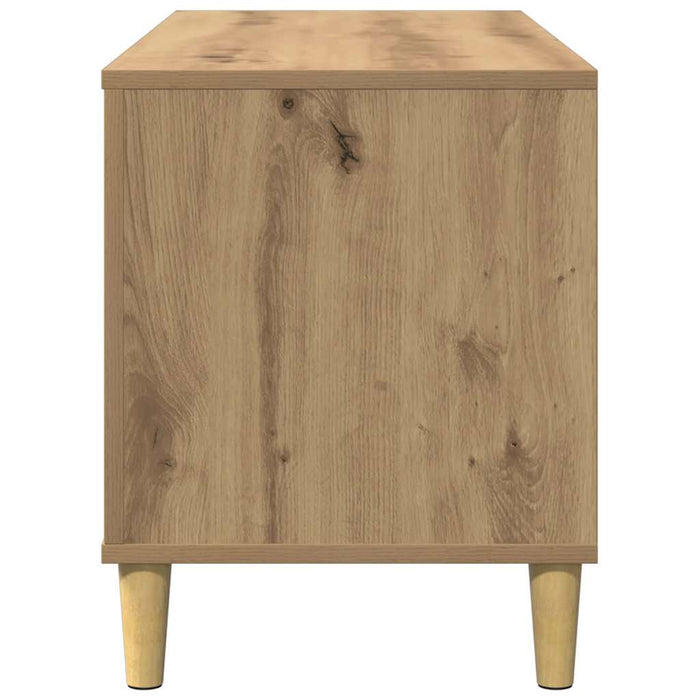 Dulap de discuri stejar artizanal, 100x38x48 cm, lemn prelucrat - WALTI WALTI