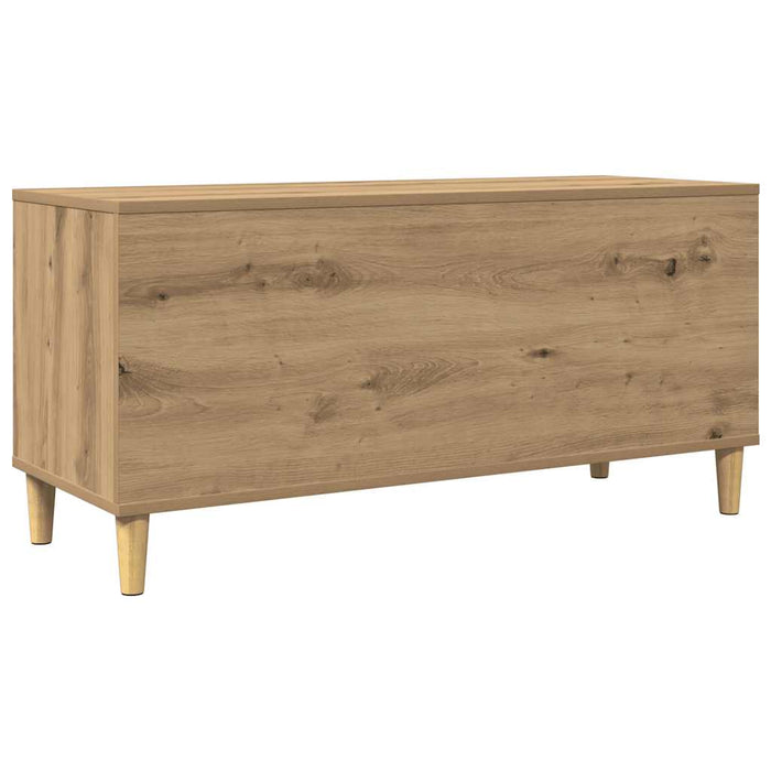 Dulap de discuri stejar artizanal, 100x38x48 cm, lemn prelucrat - WALTI WALTI