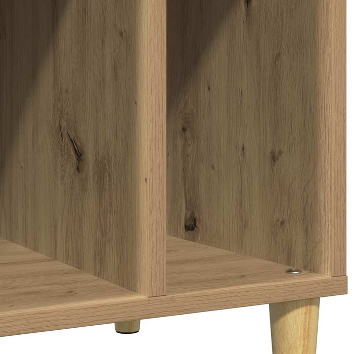 Dulap de discuri stejar artizanal, 100x38x48 cm, lemn prelucrat - WALTI WALTI