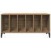 Dulap de discuri stejar artizanal, 100x38x48 cm, lemn prelucrat - WALTI WALTI