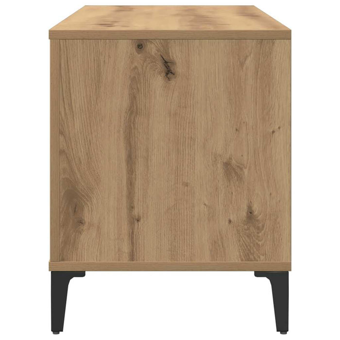Dulap de discuri stejar artizanal, 100x38x48 cm, lemn prelucrat - WALTI WALTI